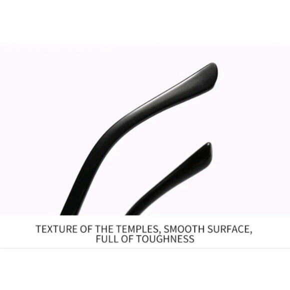 Rimless Sunglasses glasses Blue Tint Lens Gold Frame - Picture 9 of 9